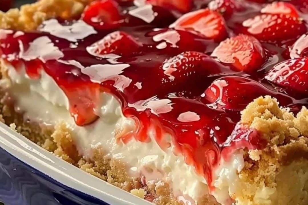 Easy Strawberry Cheesecake Dump Cake (Seriously Delicious!)